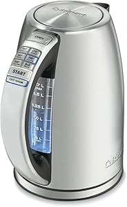  Click to see full view 3+ 7 VIDEOS Cuisinart 1.7-Liter Stainless Steel Cordless Electric Kettle with 6 Preset Temperatures