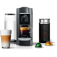 Nespresso Vertuo Next Coffee and Espresso Maker by Breville, with Aeroccino Milk Frother, Light Grey